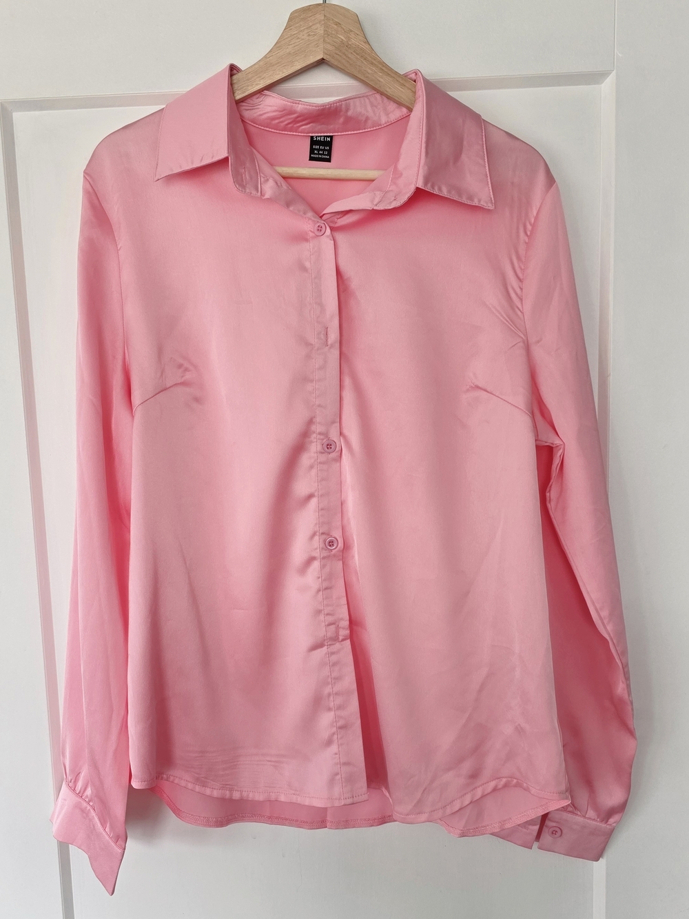 Classic Collared Button-Up Blouse - Pink
